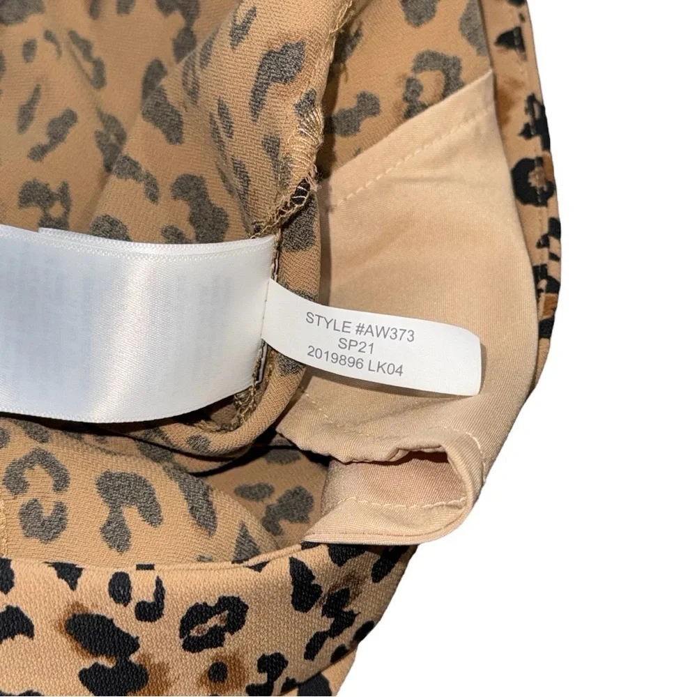 J.Crew Leopard Print Jamie Pant Women’s 4 Camel Brown Black Animal Print AW373